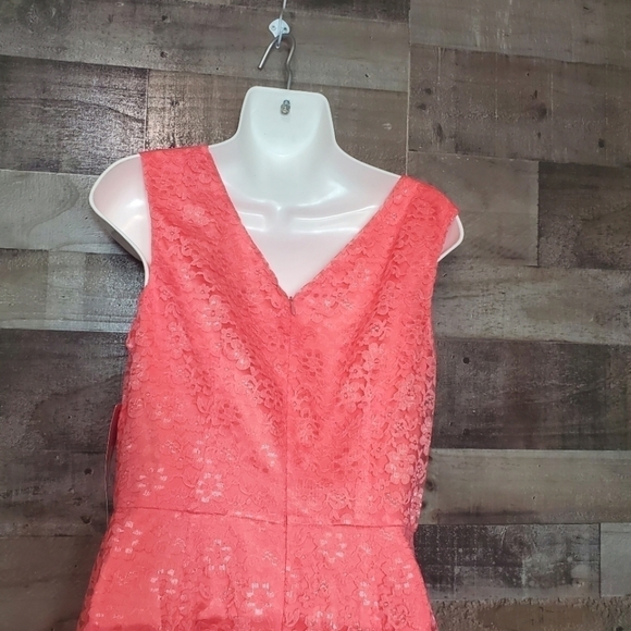 New Betsey Johnson Floral Lace A-line Midi Dress Sz 10 - Picture 10 of 13